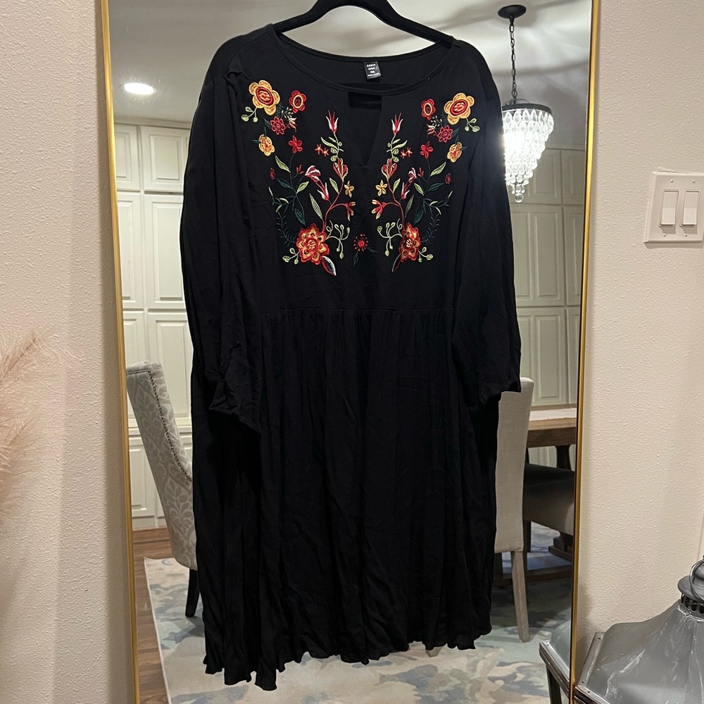 Black Embroidery Dress